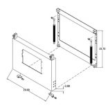 Hinged Mounting Kit, 19", 9U, 15 Slot