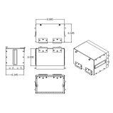 Enclosure, 6" Depth, for 15 Slot ITA with Hinges