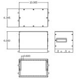 Enclosure, 6" Depth, for 15 Slot ITA, with Carrying Handles